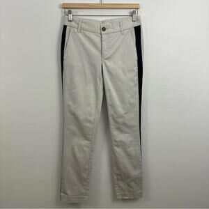 J. Crew Straight Leg Kakis with Tuxedo Stripe Pants Women's Size 00